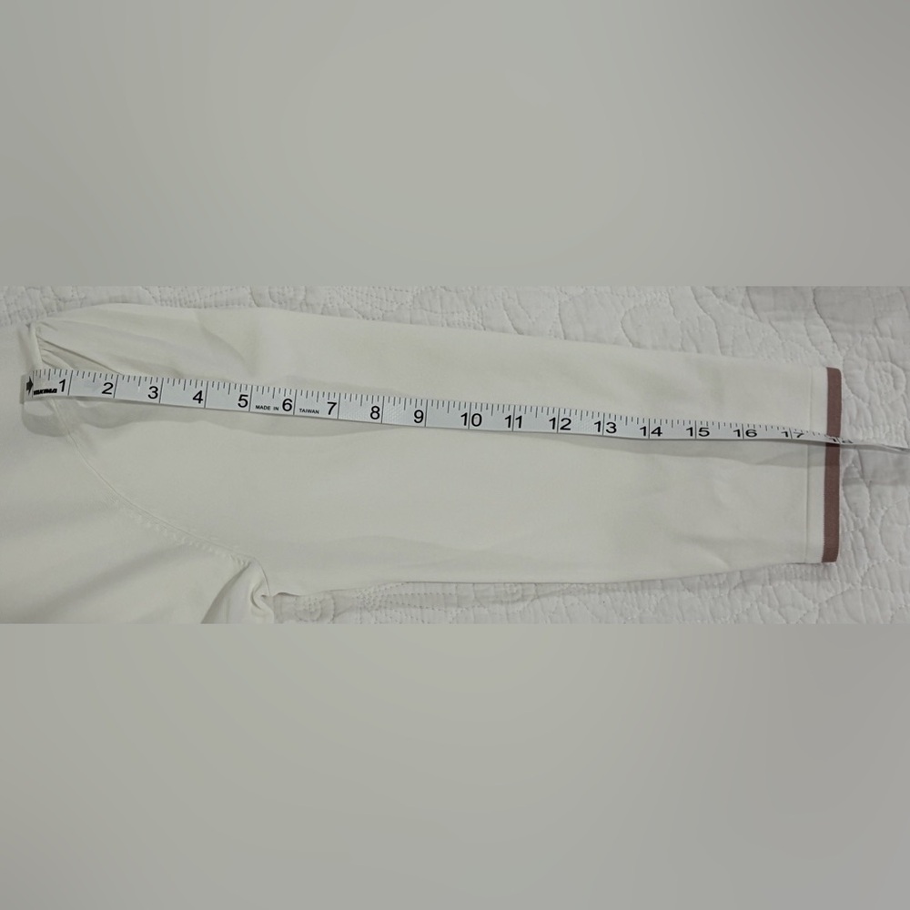 Alzza Women's White Cardigan Sweater with Brown Trim - Picture 6 of 8